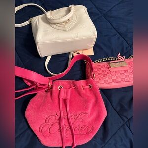 Juicy Couture Pink and Cream Bag Trio